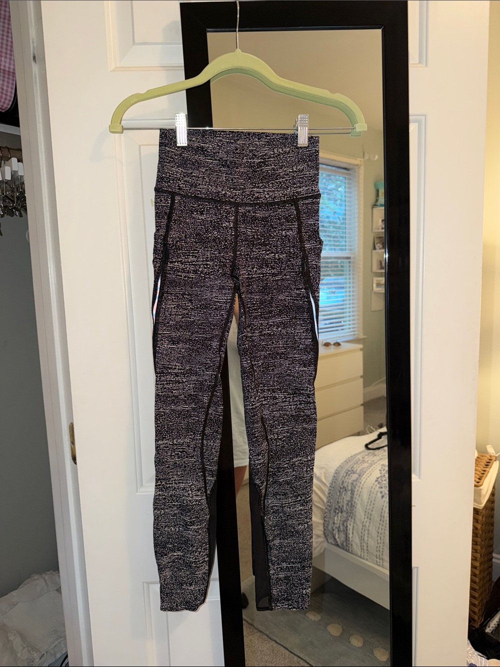 lululemon athletica Black and White Space-Dye Leggings